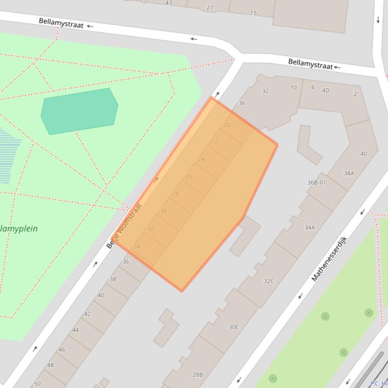 Kaart van postcodegebied 3027RM.
