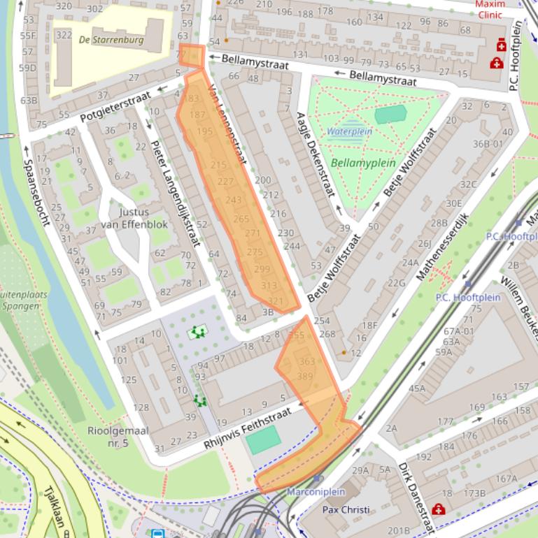 Kaart van postcodegebied 3027SX.