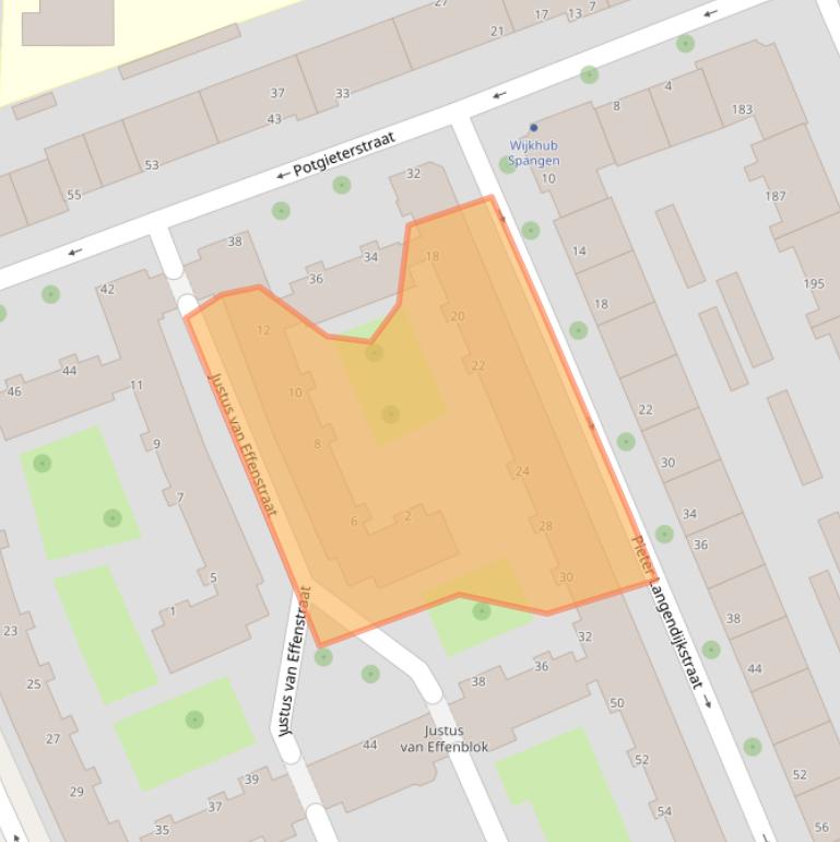 Kaart van postcodegebied 3027TJ.