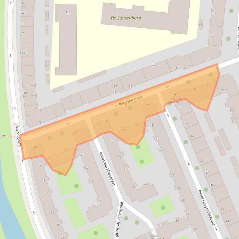 Kaart van postcodegebied 3027TX.