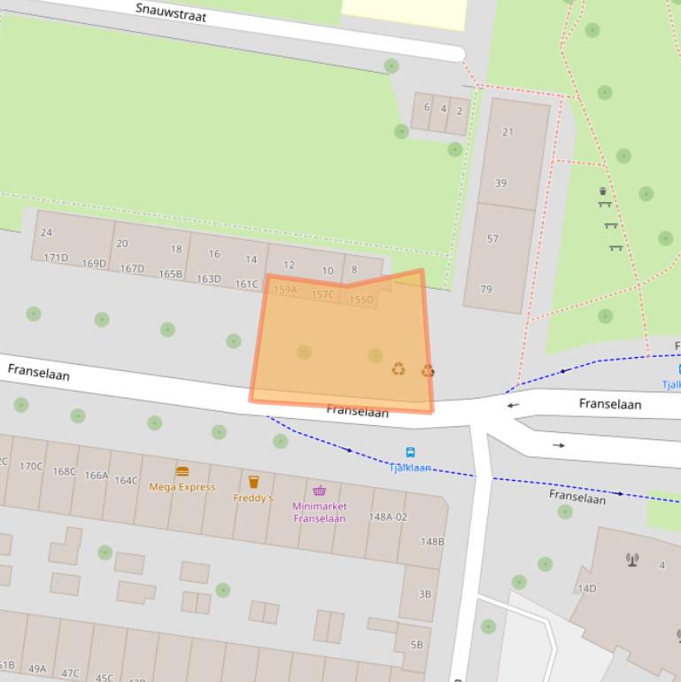 Kaart van postcodegebied 3028AA.