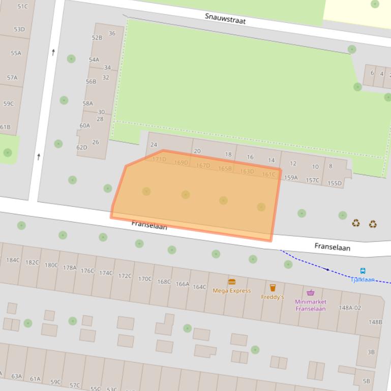 Kaart van postcodegebied 3028AB.