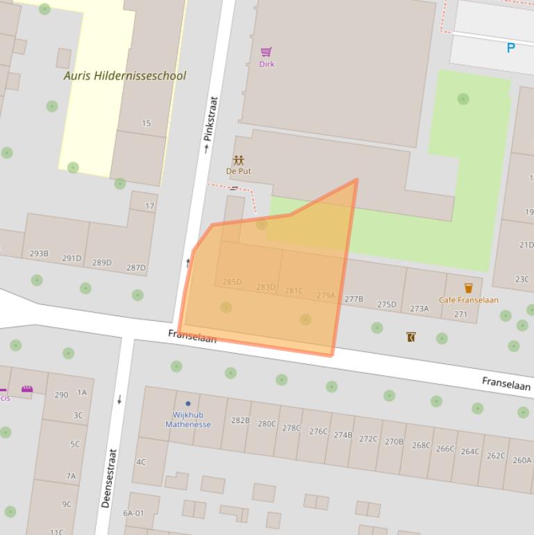 Kaart van postcodegebied 3028AD.