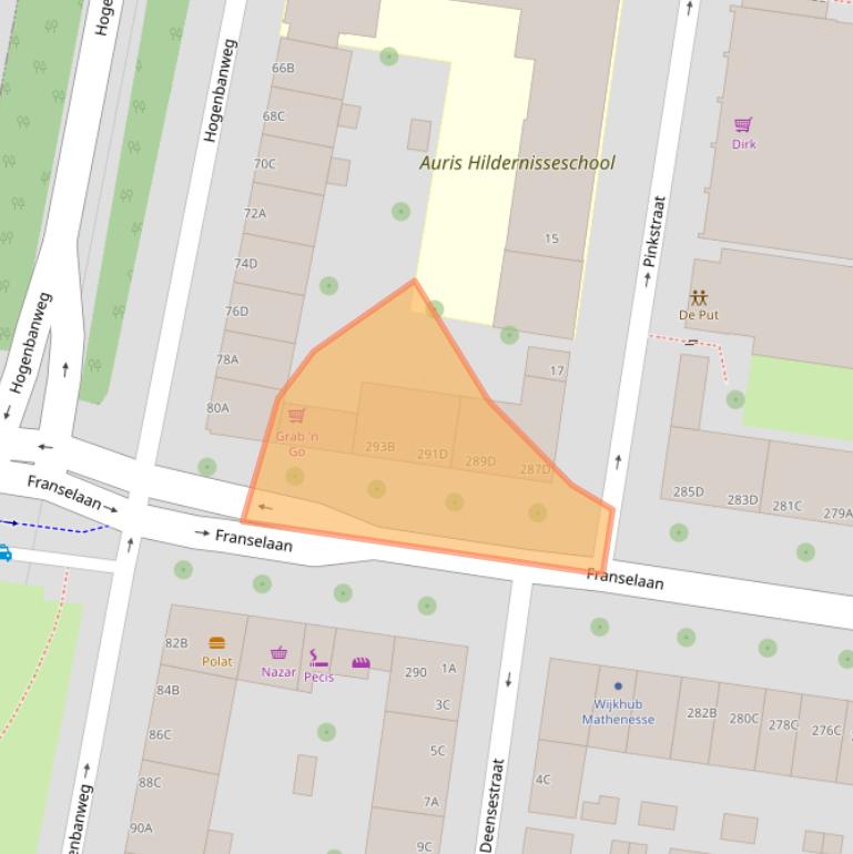 Kaart van postcodegebied 3028AE.