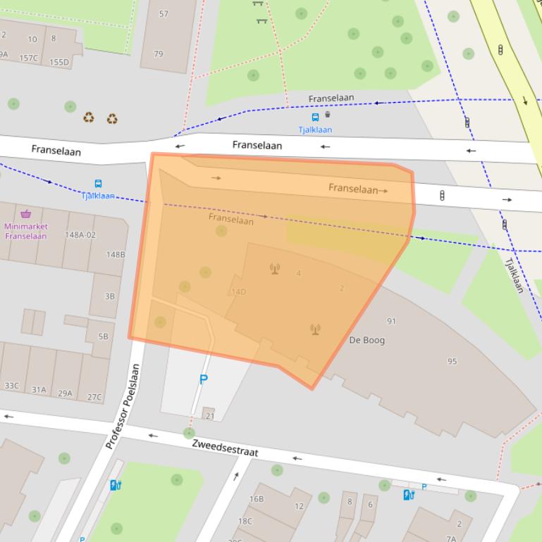 Kaart van postcodegebied 3028AG.