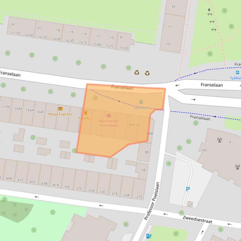 Kaart van postcodegebied 3028AH.