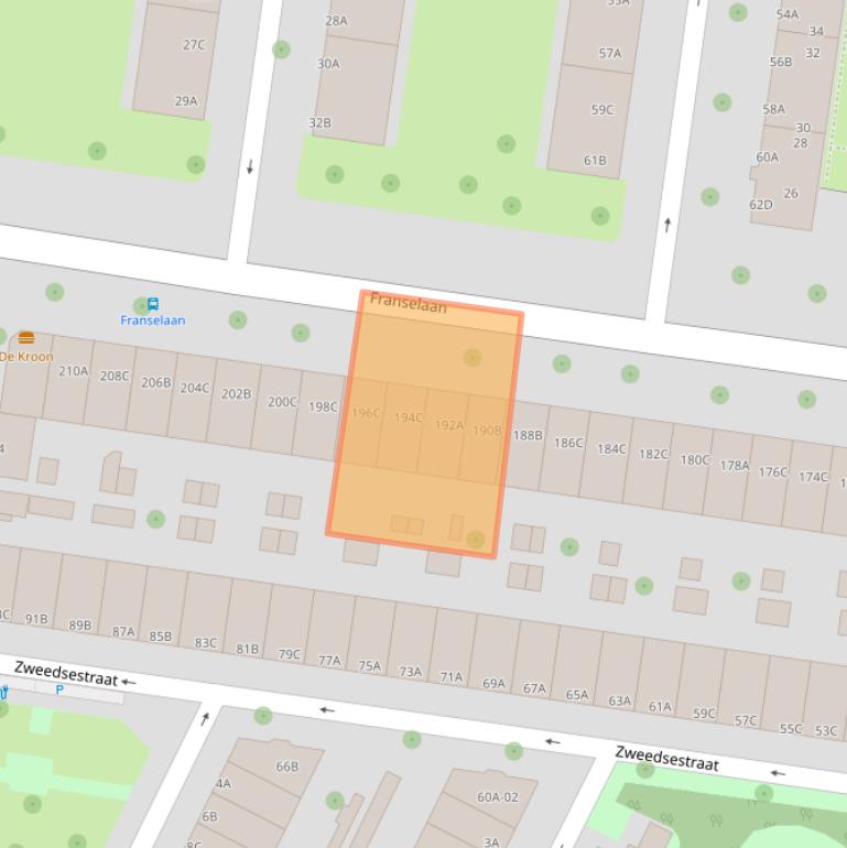 Kaart van postcodegebied 3028AL.