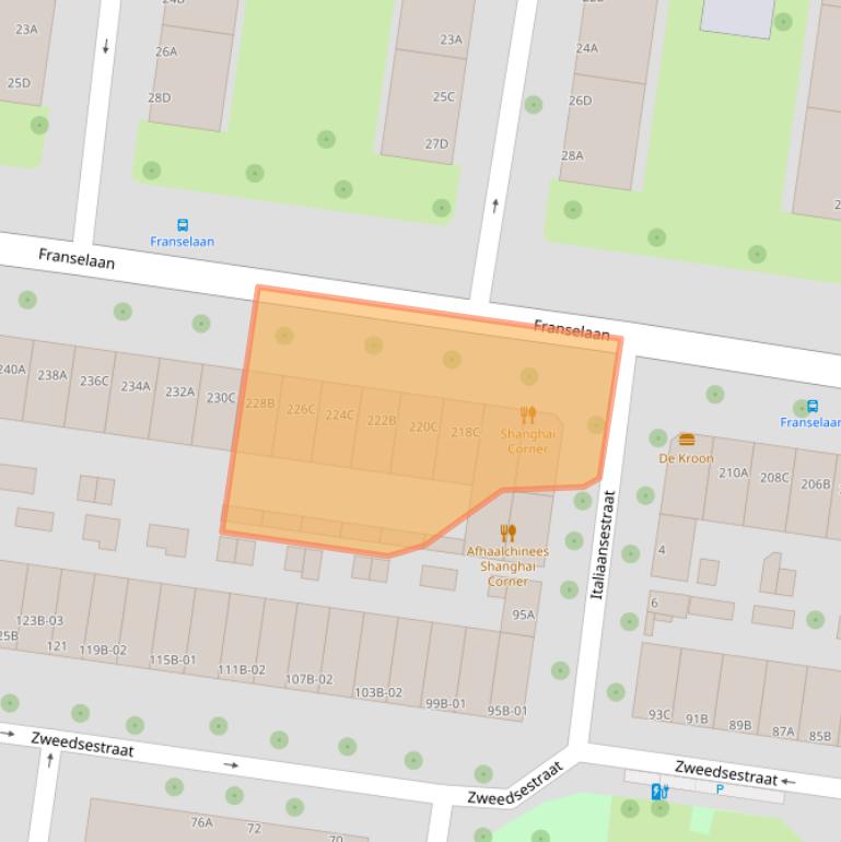 Kaart van postcodegebied 3028AN.