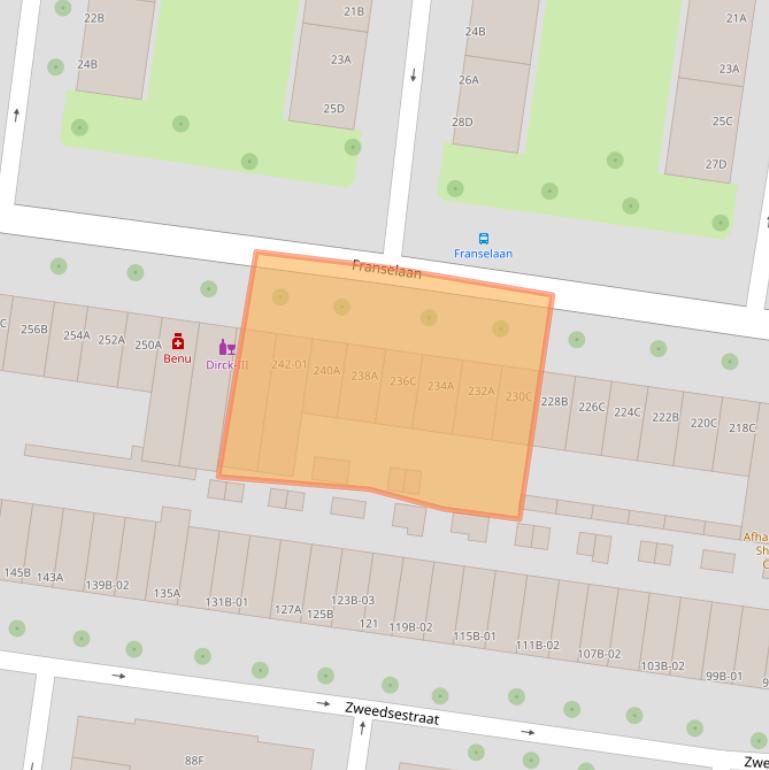 Kaart van postcodegebied 3028AP.