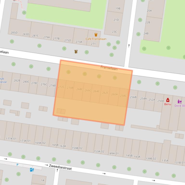 Kaart van postcodegebied 3028AS.