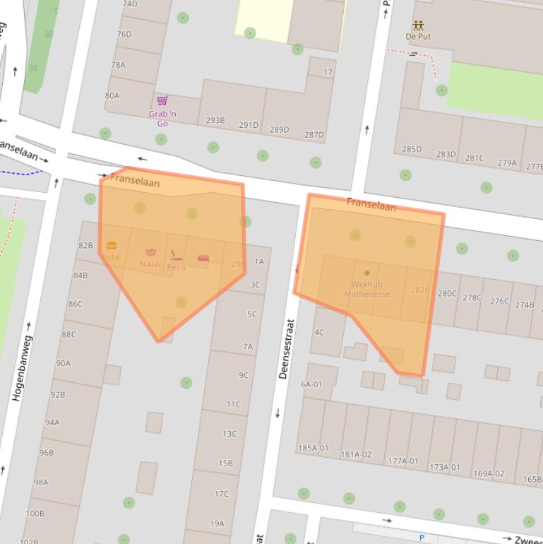 Kaart van postcodegebied 3028AV.