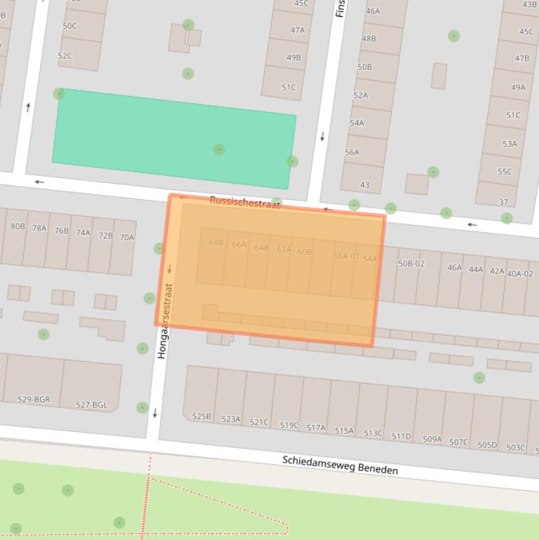 Kaart van postcodegebied 3028BH.