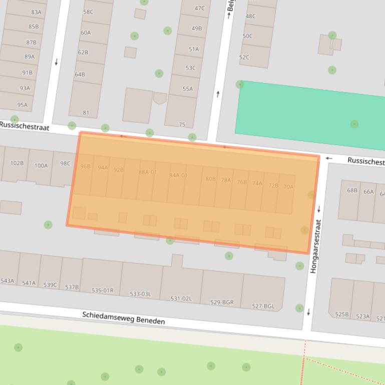 Kaart van postcodegebied 3028BJ.