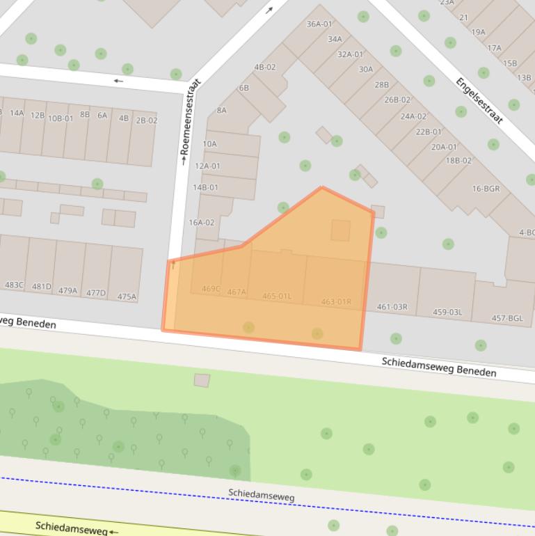 Kaart van postcodegebied 3028BM.