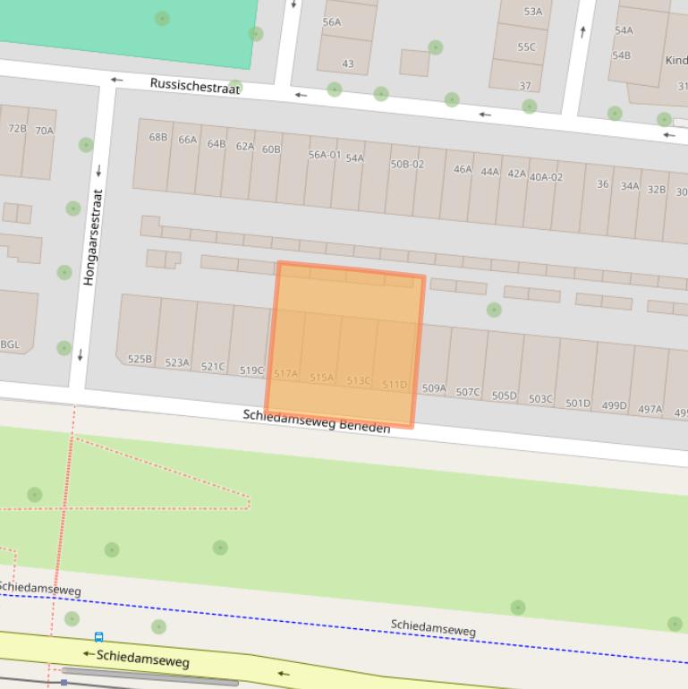 Kaart van postcodegebied 3028BS.