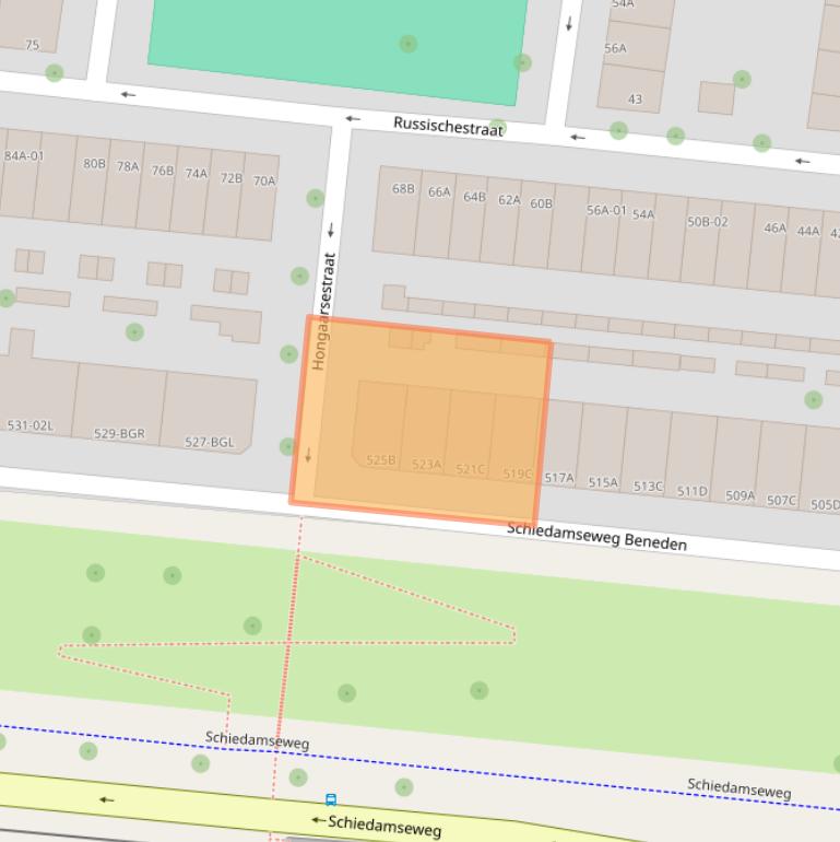Kaart van postcodegebied 3028BT.