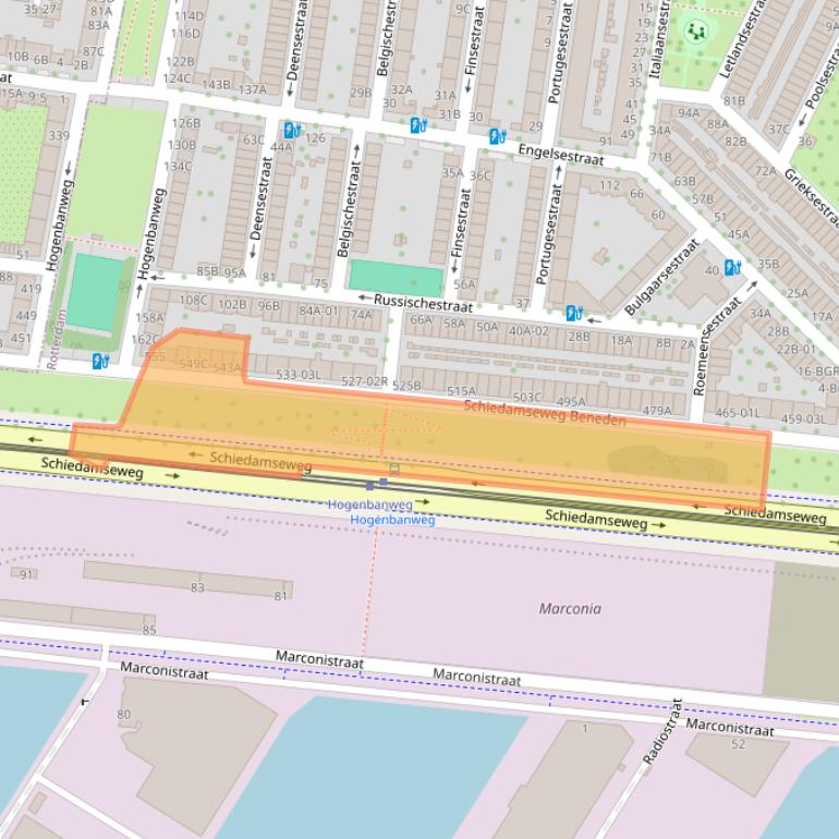 Kaart van postcodegebied 3028BX.