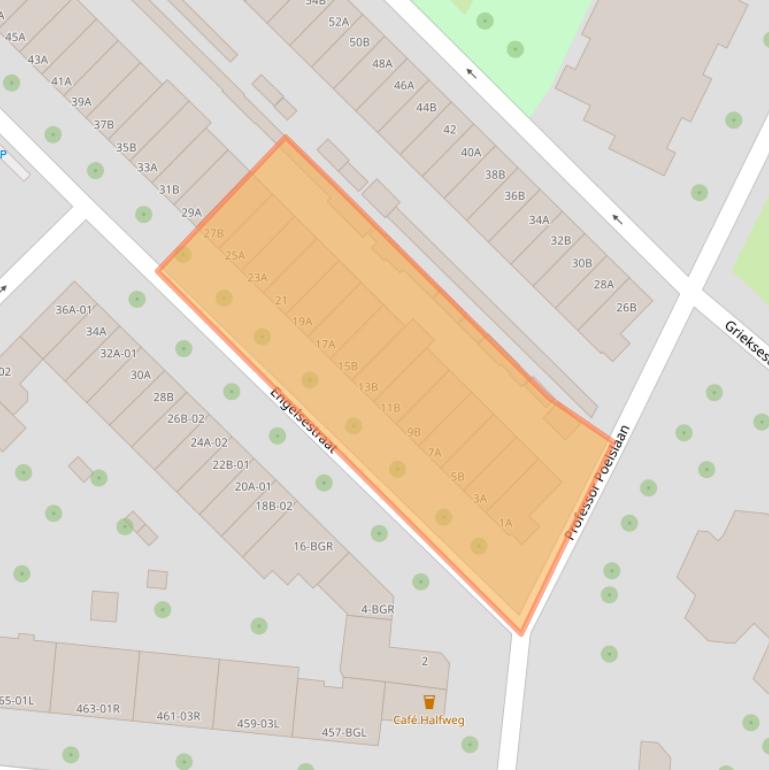 Kaart van postcodegebied 3028CA.