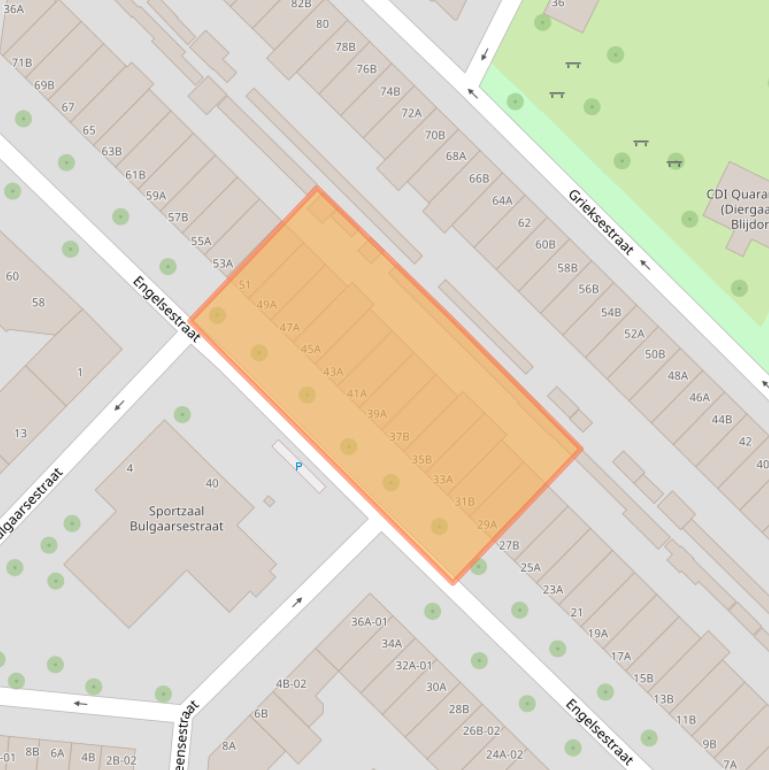 Kaart van postcodegebied 3028CB.