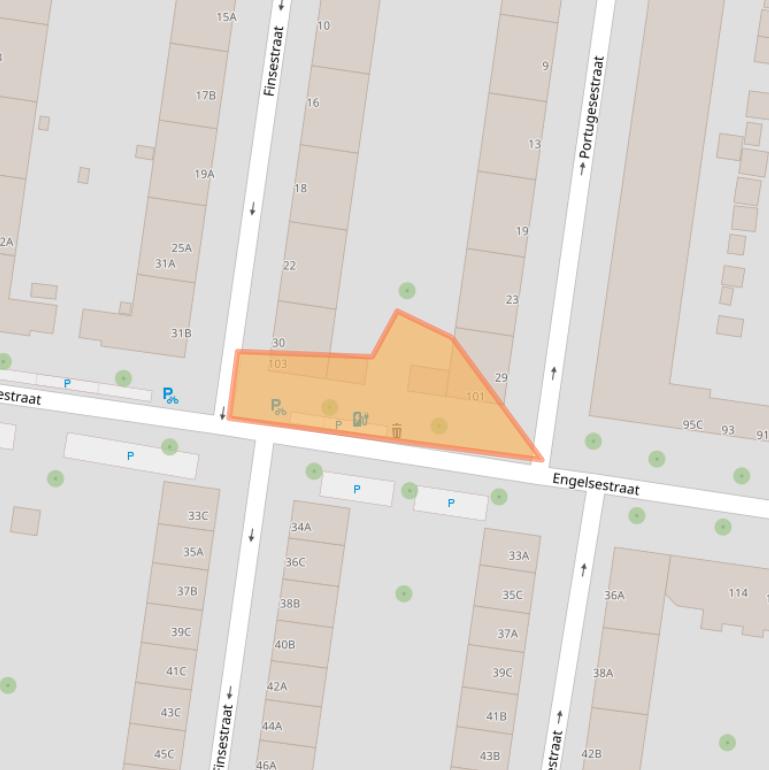 Kaart van postcodegebied 3028CD.