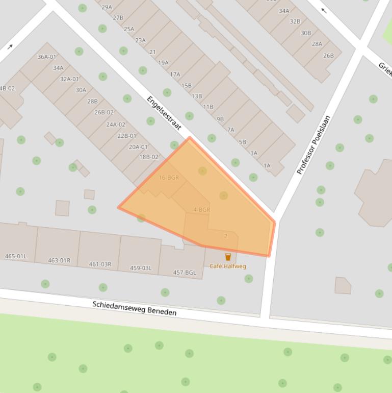 Kaart van postcodegebied 3028CG.