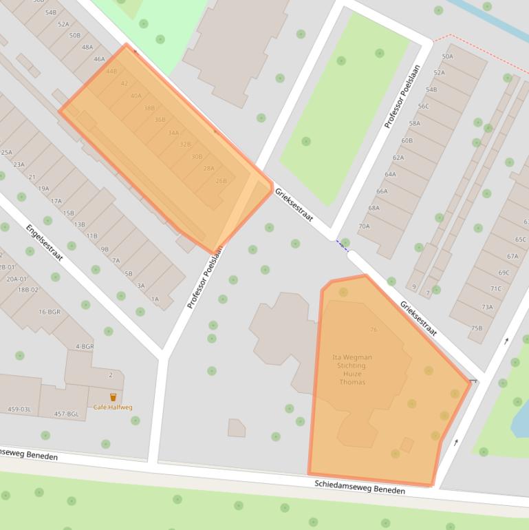 Kaart van postcodegebied 3028CL.