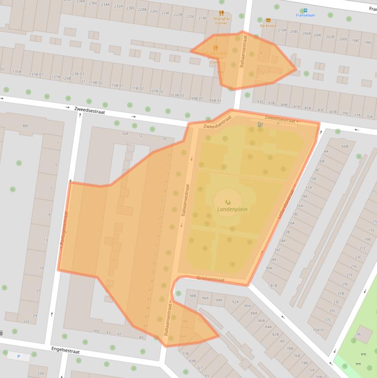 Kaart van postcodegebied 3028EC.