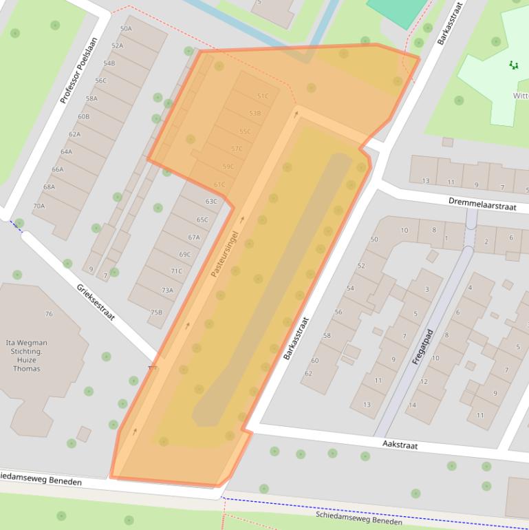 Kaart van postcodegebied 3028EJ.