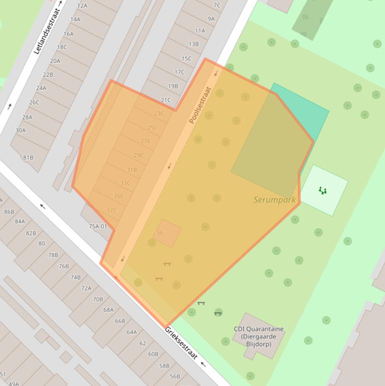 Kaart van postcodegebied 3028EN.