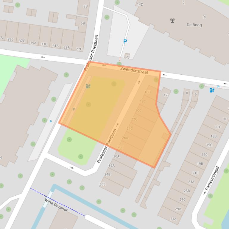 Kaart van postcodegebied 3028ER.