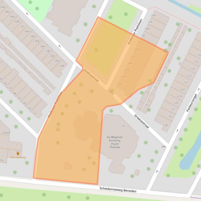 Kaart van postcodegebied 3028ET.