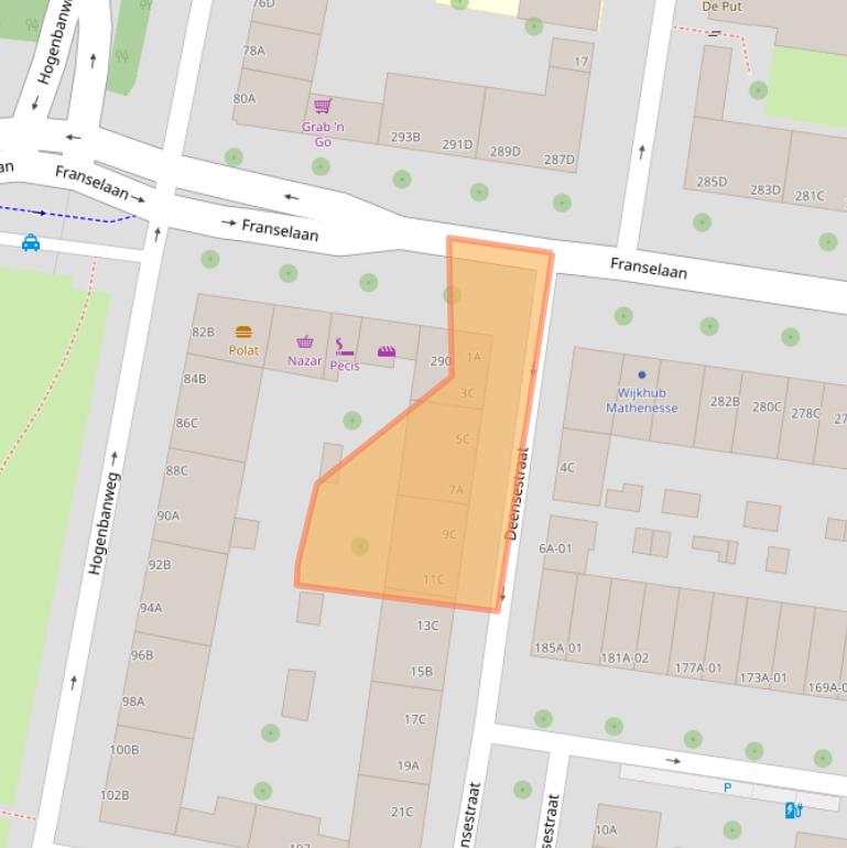 Kaart van postcodegebied 3028GA.