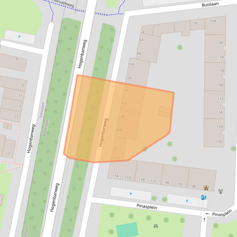 Kaart van postcodegebied 3028GN.