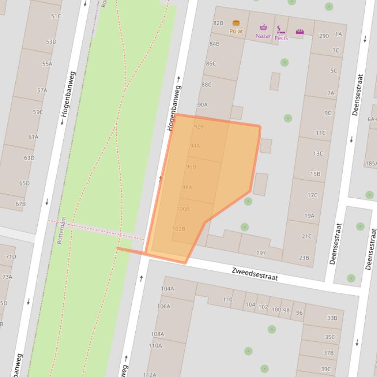 Kaart van postcodegebied 3028GS.