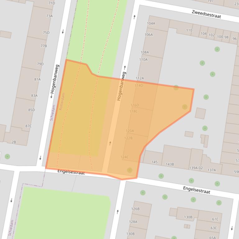 Kaart van postcodegebied 3028GV.