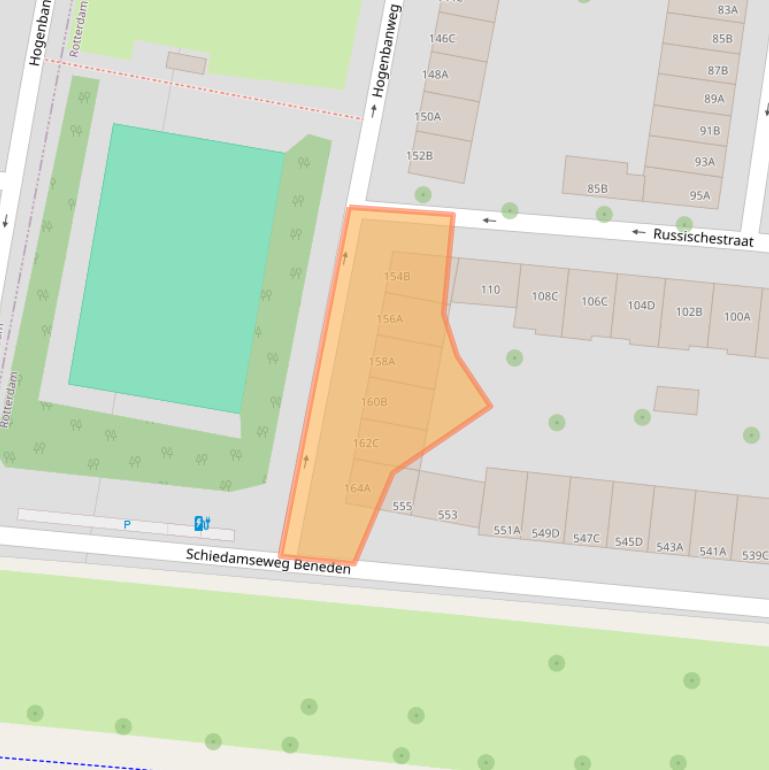 Kaart van postcodegebied 3028GZ.