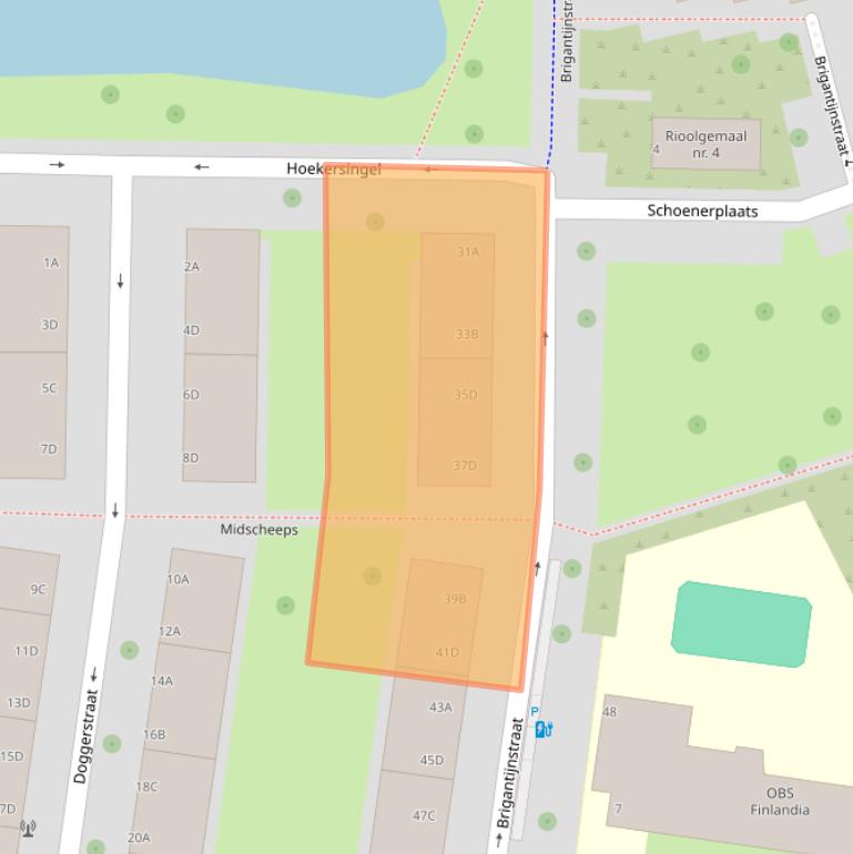 Kaart van postcodegebied 3028HD.