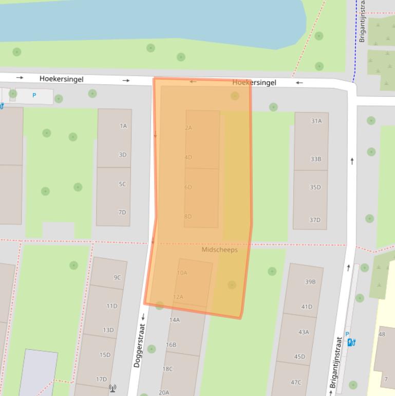 Kaart van postcodegebied 3028HN.