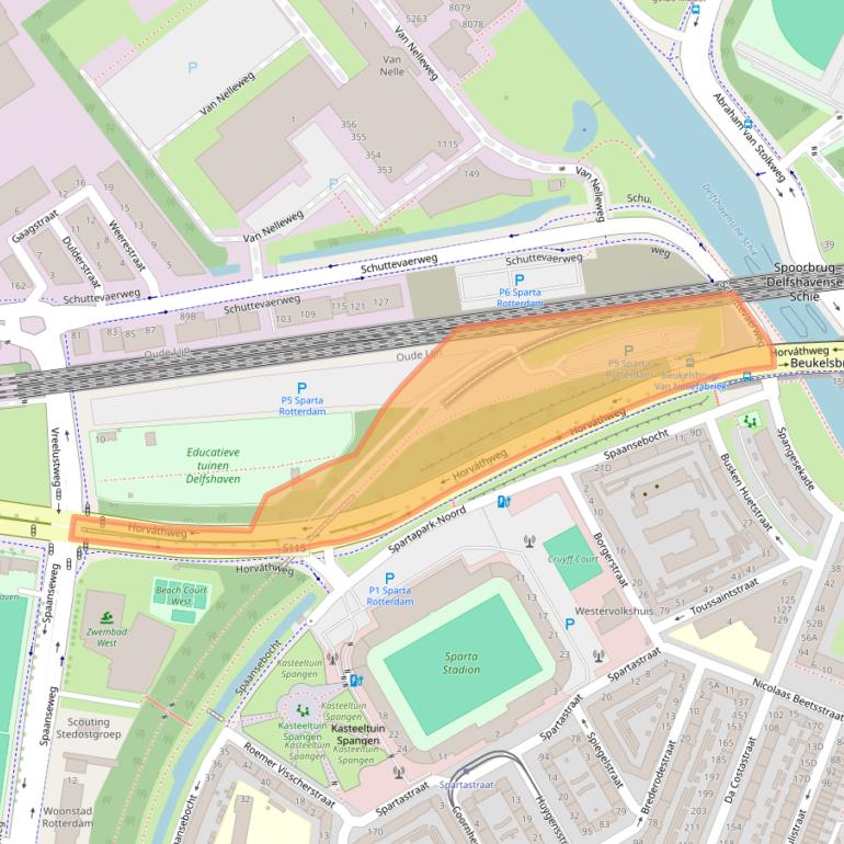 Kaart van postcodegebied 3028HS.
