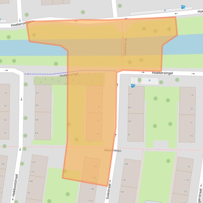 Kaart van postcodegebied 3028JA.