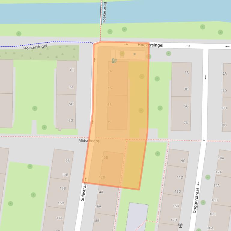 Kaart van postcodegebied 3028JD.