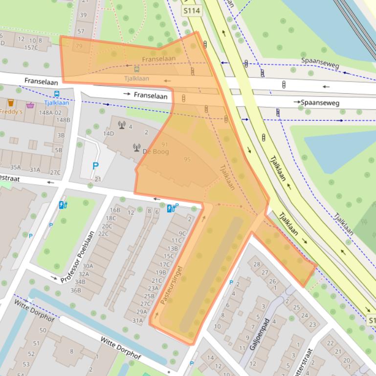 Kaart van postcodegebied 3028JJ.