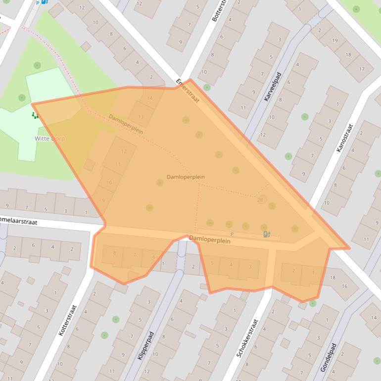 Kaart van postcodegebied 3028PA.