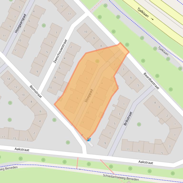 Kaart van postcodegebied 3028PM.