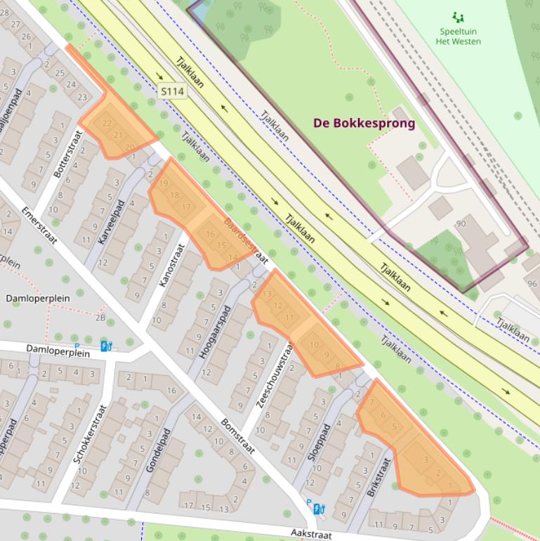 Kaart van postcodegebied 3028RC.