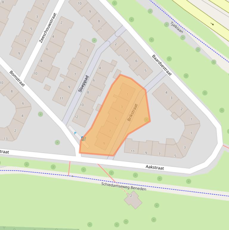 Kaart van postcodegebied 3028RN.