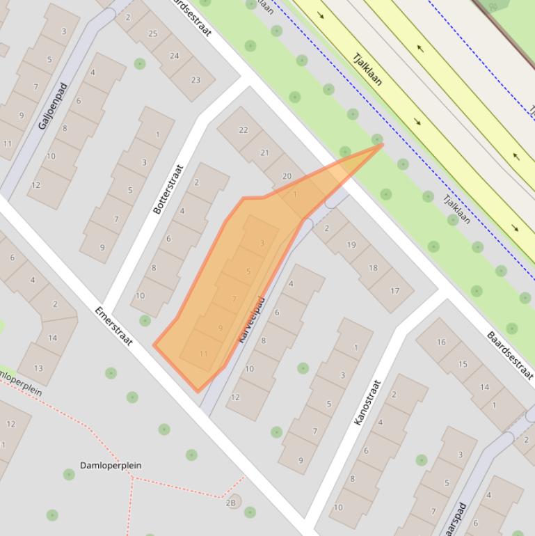 Kaart van postcodegebied 3028RW.