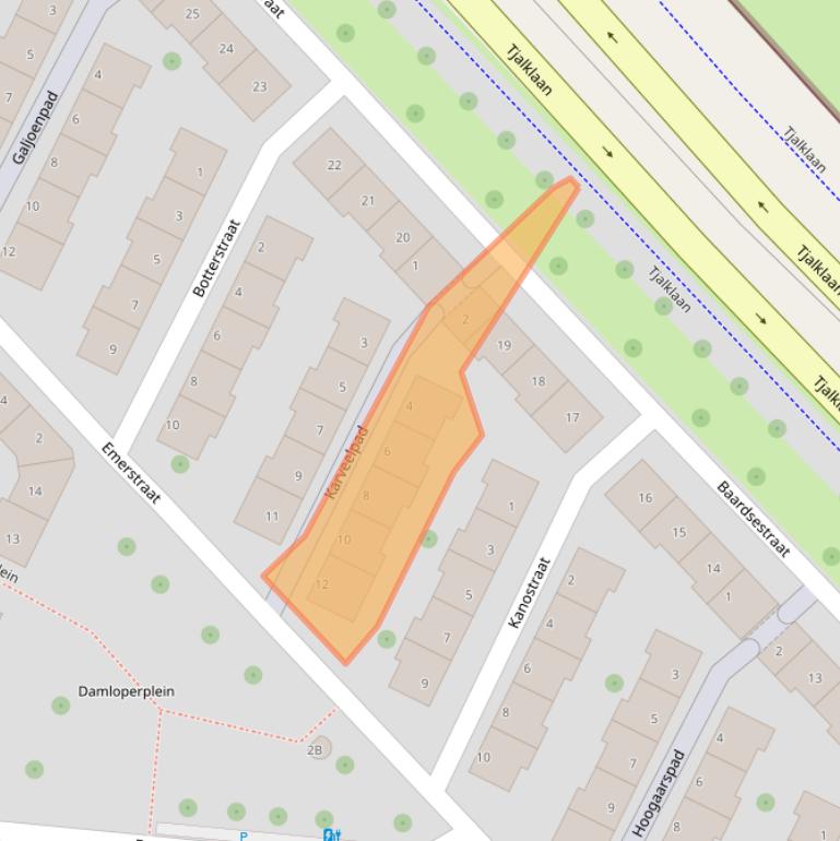 Kaart van postcodegebied 3028RZ.
