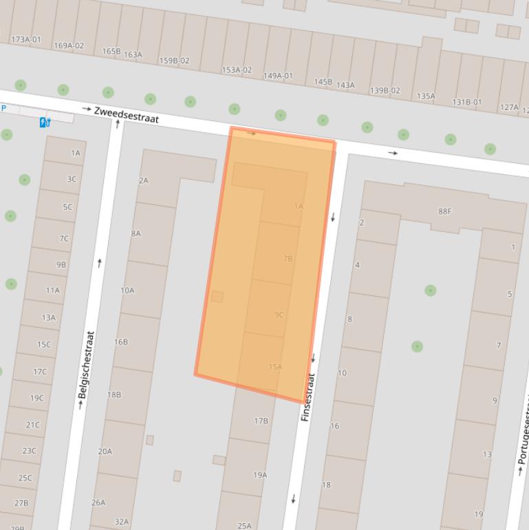 Kaart van postcodegebied 3028SB.