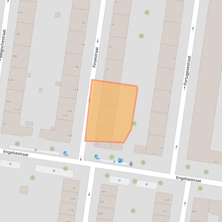 Kaart van postcodegebied 3028SJ.